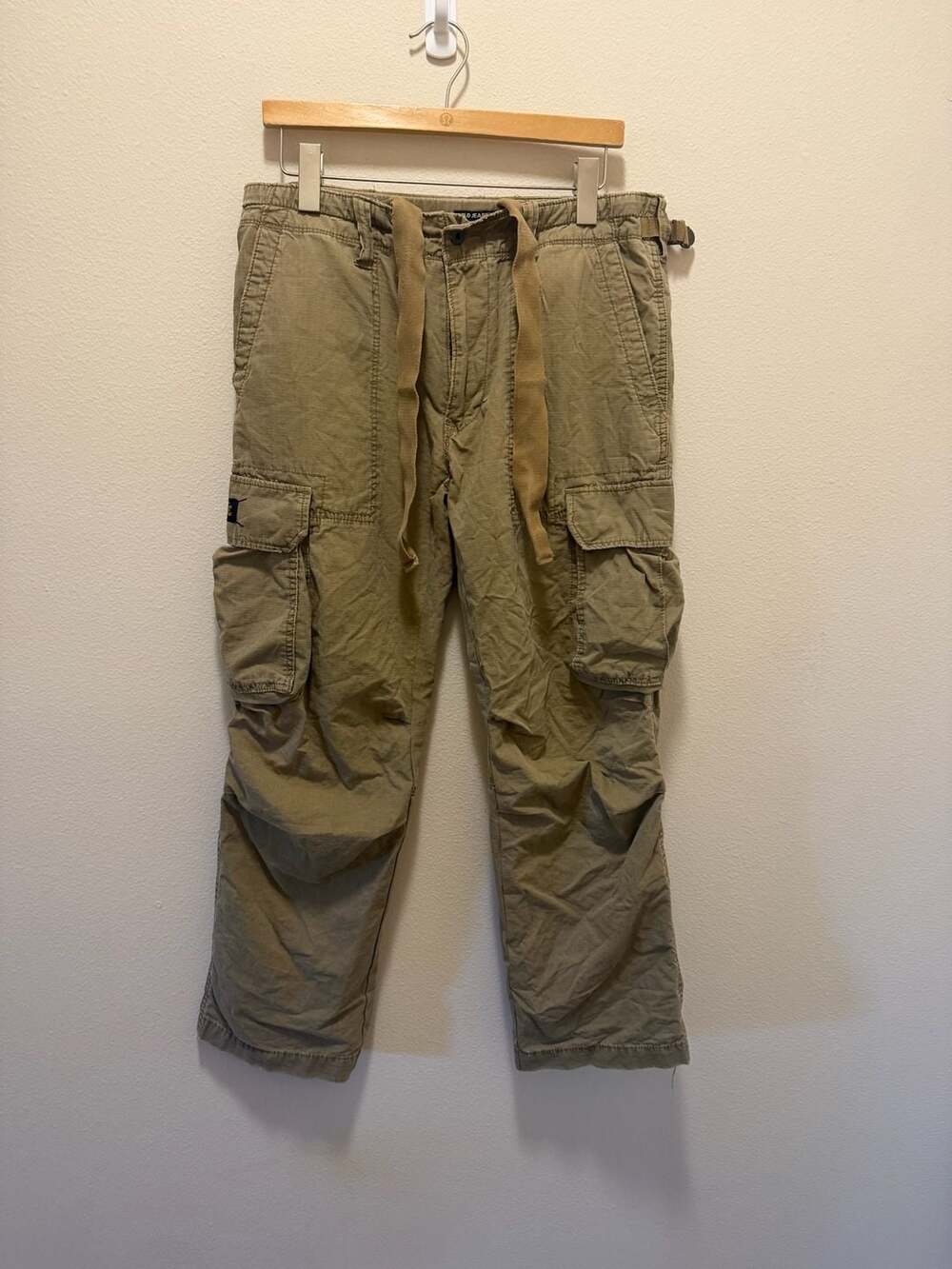 Polo Jeans Co. Ralph Lauren Military Surplus Ripstop Cargo Pants Tan Men's 32x30